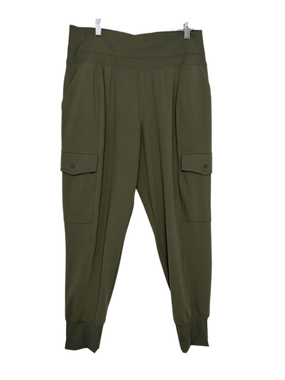 Athleta Venice High Rise Cargo Jogger Size Large Pants Moss Green 410789